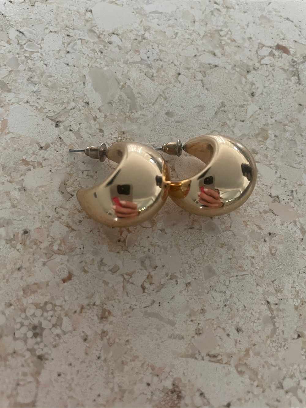 Gold-Tone Chunky Hoop Earrings - Women's Fashion Jewelry